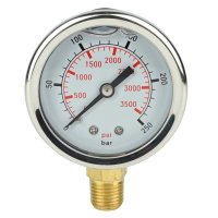 Manometer mit Anschluss unten 52mm Durchmesser