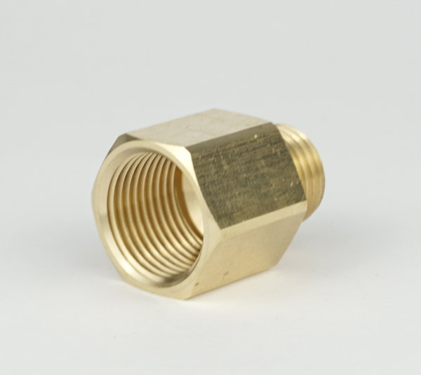 Produktbild von 2 Stück Gas-Adapter 3/8 Auf 1/4 – Messing-Reduzierstück Mit Gummidichtung Für Gasflaschen & Schläuche